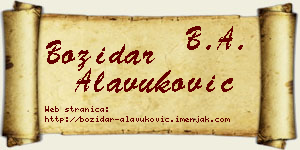 Božidar Alavuković vizit kartica